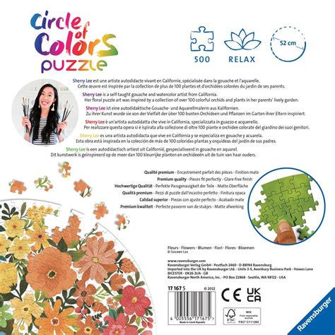 Ravensburger Circle Of Colours Flowers Piece Jigsaw Puzzle With