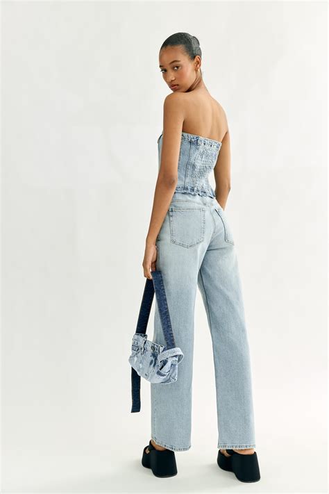 Zara Trf Strapless Denim Jumpsuit Mall Of America®