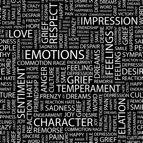 EMOTIONS. Word collage on black background. — Stock Vector © studiom1 ...