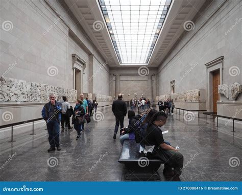 Parthenon Sculptures At British Museum In London Editorial Photo