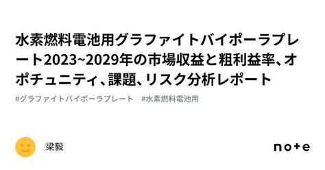 水素燃料電池用グラファイトバイポーラプレート2023~2029年の市場収益と粗利益率、オポチュニティ、課題、リスク分析レポート｜梁毅