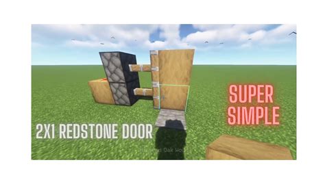 Minecraft 1201 2x1 Redstone Door Super Simple Youtube