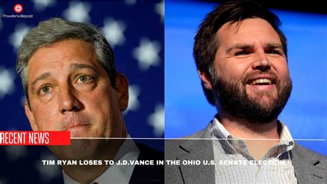 Tim Ryan Loses To J D Vance In The Ohio U S Senate Election