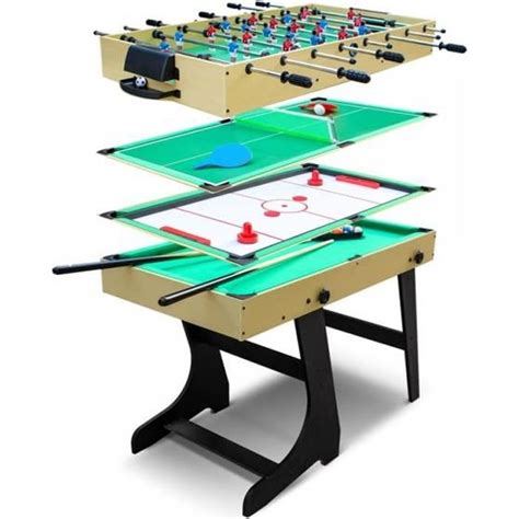 Table Multi Jeux Pliable Baby Foot Billard Ping Pong Hockey