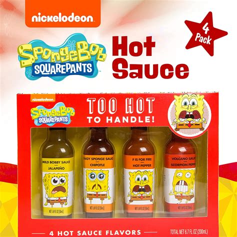 Spongebob Hot Sauce 4 Pack Ten Acre Ts