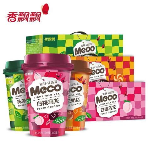 Meco Light Milk Tea Peach Oolong 300ml X15 Cups Food And Drinks