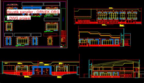 Proje Sitesi Akustik Paneller Autocad Projesi