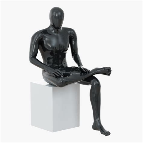 Abstract Male Mannequin Sitting D Model Cgtrader