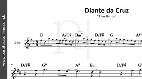 Diante Da Cruz Aline Barros Partitura Youtube