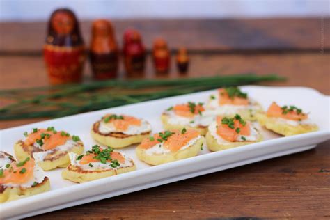 Blinis Queijo Creme e Salmão Fumado Da Horta Para A Cozinha