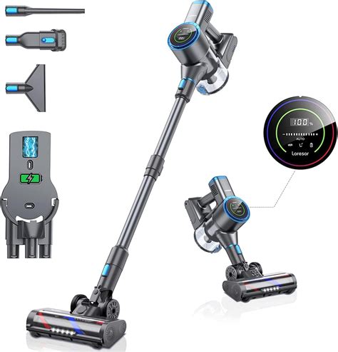 Laresar Cordless Vacuum Cleaner 400W 33Kpa Stick Vacuum With 2