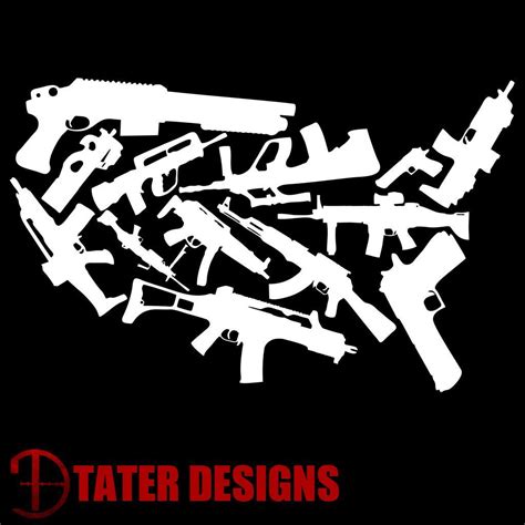 Guns America Decal Silhouette Projects Silhouette Machine