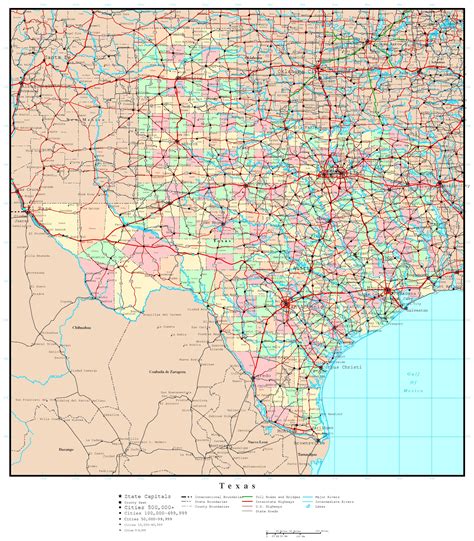 map  texas printable
