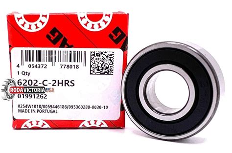 FAG 6202 2RS C3 Deep Groove Ball Bearing Rubber Sealed 15x35x11 Mm