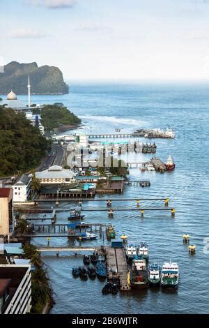 Malaysian Landscape Aerial View Of Fishing Village In Perhentian Kecil