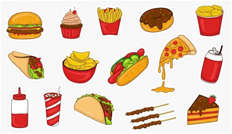 Comida Chatarra Vectores Iconos Gráficos y Fondos para Descargar Gratis