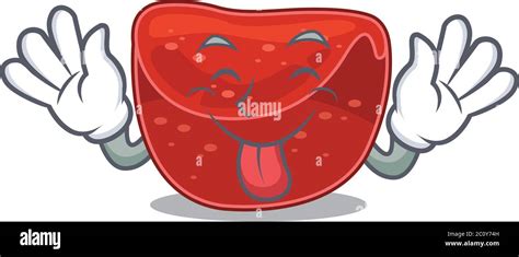 Funny Meatloaf Cartoon Design With Tongue Out Face Stock Vector Image