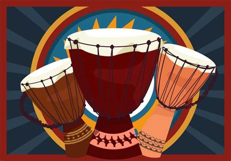 Djembe African Percussion Vector Art At Vecteezy