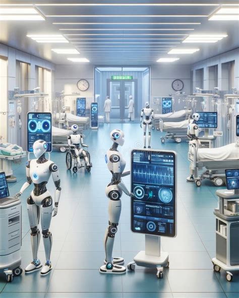 AI Hospital Cyborg Futuristic Medical Professionals Doctors Physicians ...