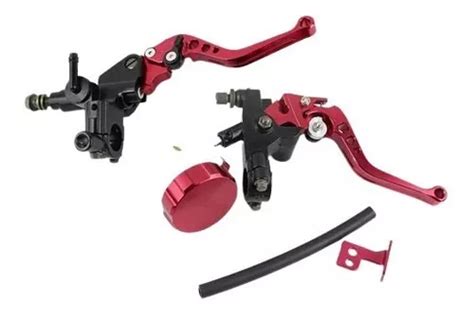 Manija Freno Embrague Racing Rojo Universal Para Moto Cuotas Sin