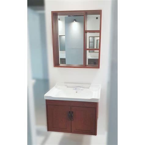 Aluminum Bathroom Vanity Cabinet With Mirror And Ceramic Sink Shopee