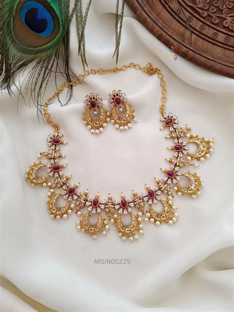 Latest Design Matte Chandbali Necklace Arshis Buy Traditional And