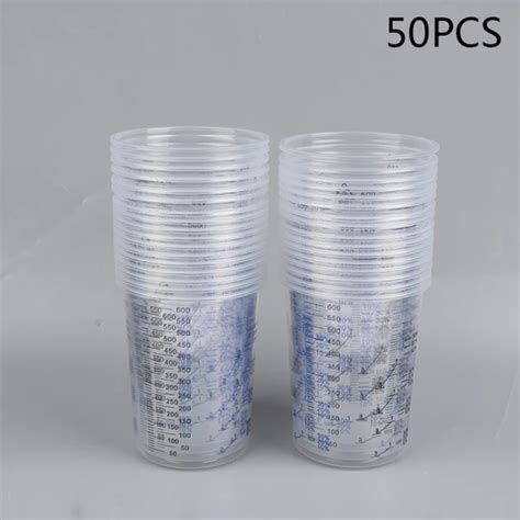 Easy Convenient And Precise Set Of 10 50 Disposable Plastic Mixing Cups