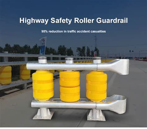 Roller Traffic Safe System Highway Guardrail Rotary Crash Rolling