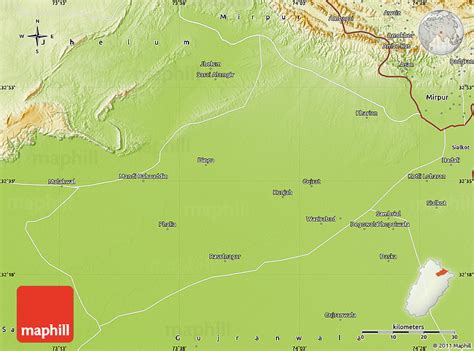 Physical Map of Gujarat