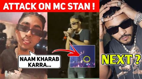 MC STAN ANGRY REPLY SOMEONE THREW A WATER BOTTLE IN HIS HYDERABAD