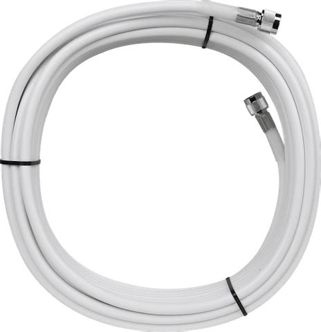 LMR-400 Equiv. White Coax Cable with N-Male Connectors (50 Ohm)