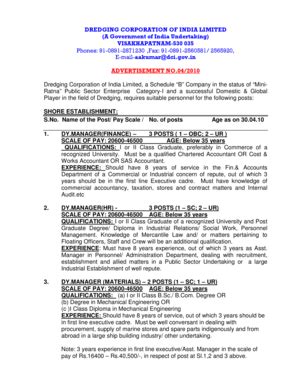 Fillable Online Dredging Corporation Of India Limited Fax Email Print