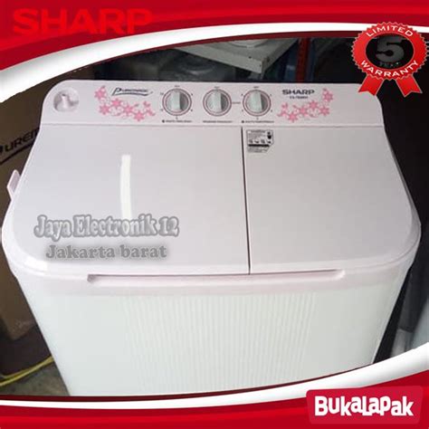 Jual Mesin Cuci 2 Tabung Sharp 90 MW Cuci Dan Kering Low Watt 9KG Di