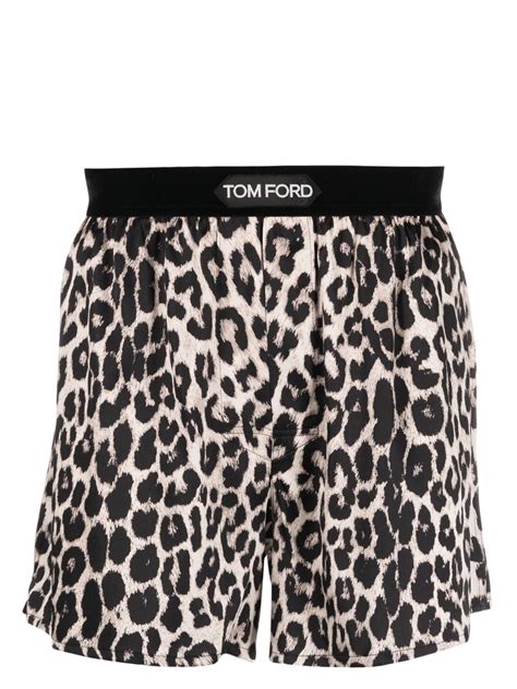 Tom Ford Leopard Print Silk Boxer Black Farfetch