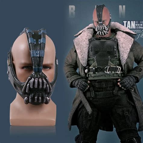 Cos Bane маски Бэтмена фильм косплей реквизит Темный рыцарь латексная ...