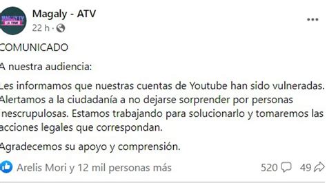 Canal De Youtube De Magaly Tv La Firme Fue Hackeado Y Conductores De