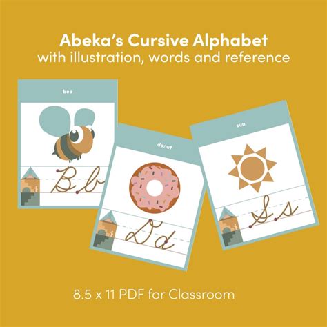 Cursive Alphabet PDF for Classroom blue - Etsy