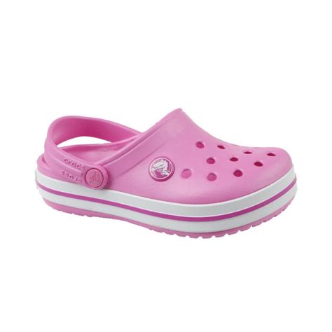 Toddler Crocs – Pink & White – Crocband Clog – The Baby Barrel | Where ...