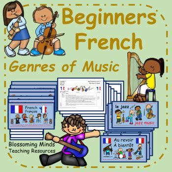 French Lesson Music Genres By Blossoming Minds Tpt