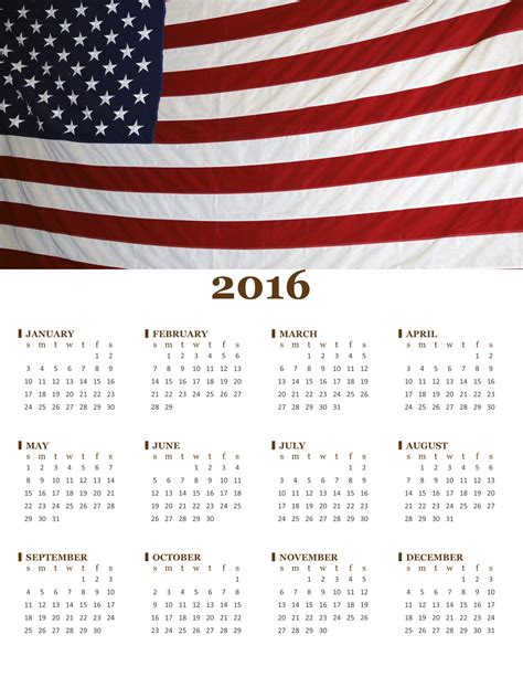 American Calendar Format - Fania Jeanine