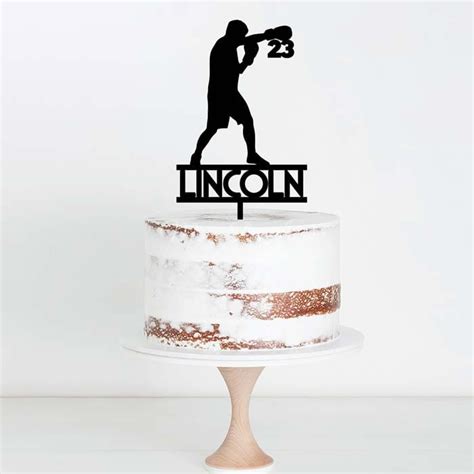 Custom Name Boxing Cake Topper