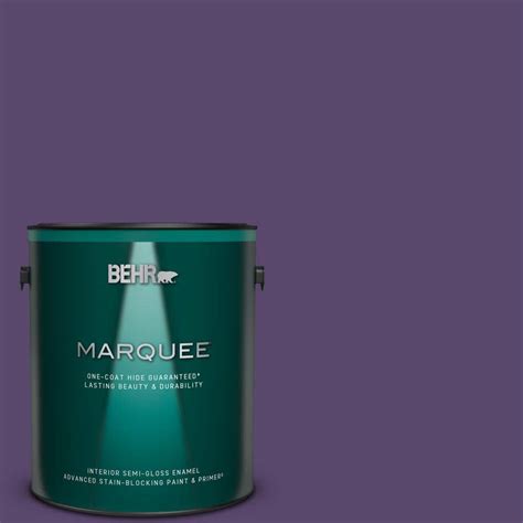 BEHR MARQUEE 1 Gal P570 7 Proper Purple One Coat Hide Semi Gloss