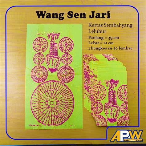 Jual Kertas Sembahyang Wang Sen Jari Surat Jalan Ong Seng Ci Jari