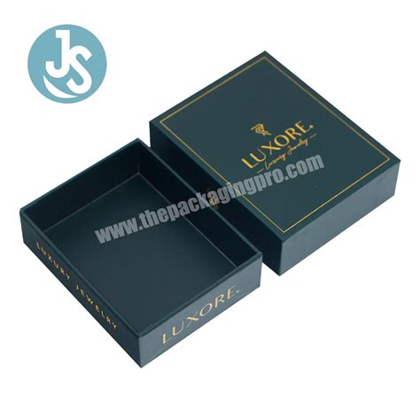 Custom Dark Green Printing Hot Stamping Gold Cardboard Small Gift Box