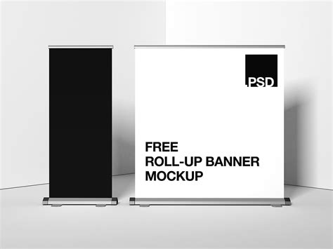 Free Horizontal Standing Banner Mockup Psd Set Good Mockups Off