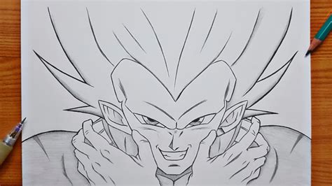 How To Draw Vegeta Vegeta Ultra Ego Step By Step Easy Tutorial