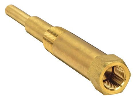 Brass In Mnpt Threaded Thermowell C C Grainger