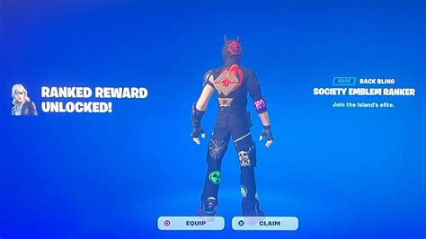 Fortnite Gameplay Van De Society Emblem Ranker Backbling Ranked Quest