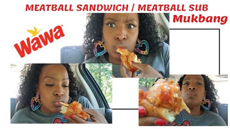 Wawa Meatball Sub Sandwich Meatballs Mukbang Youtube