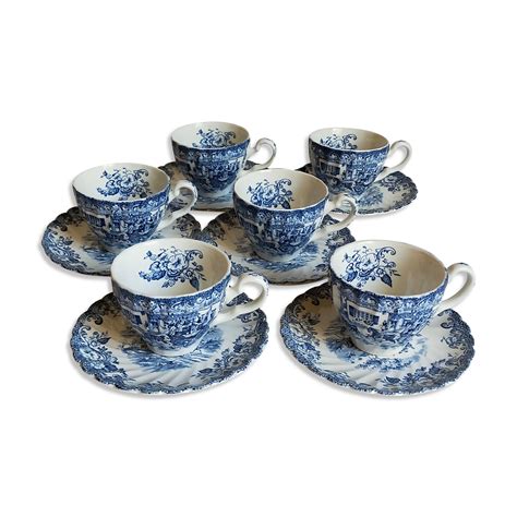 Six Tasses à Café Porcelaine Fine Anglaise Johnson Bros Selency